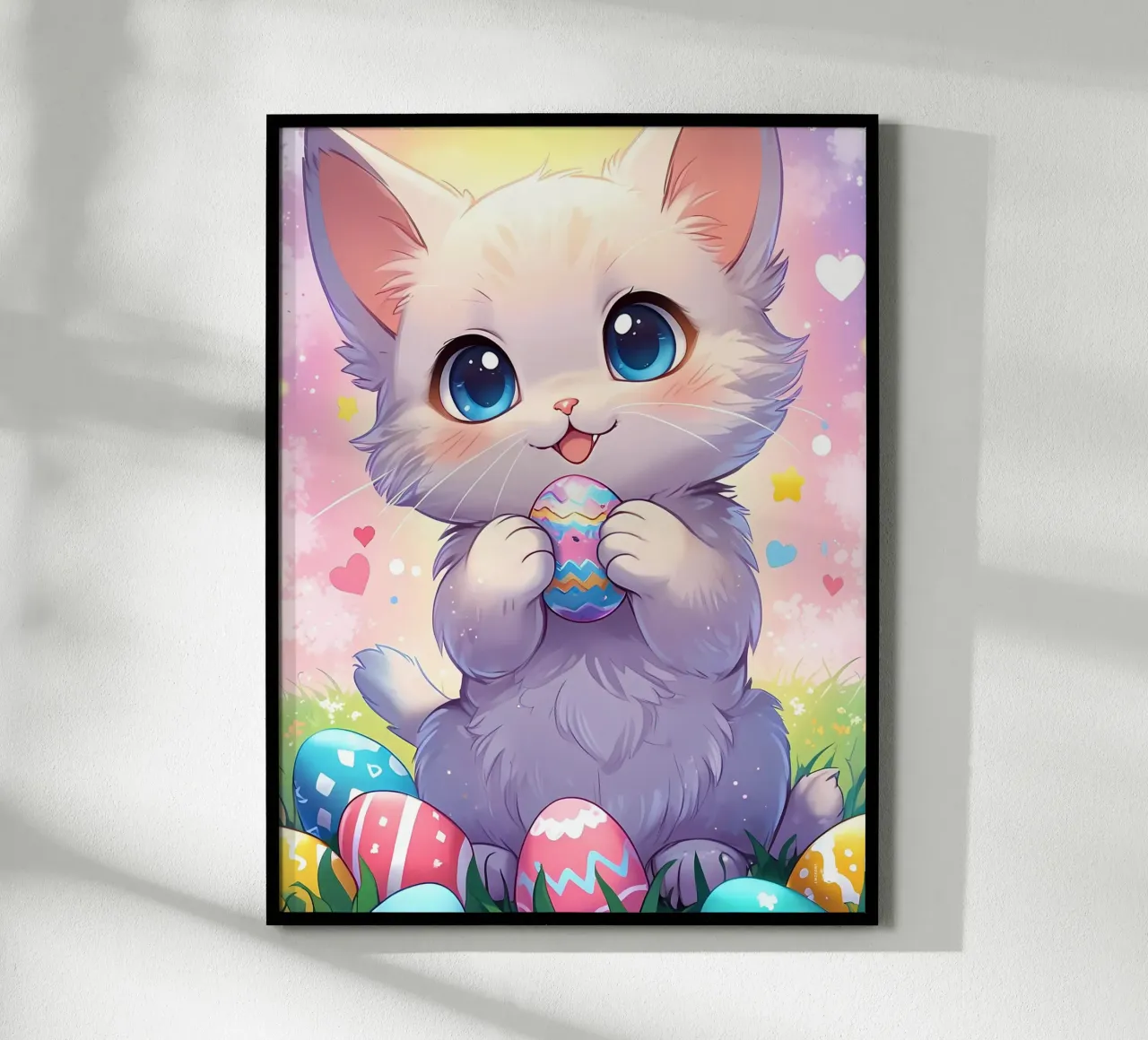 Little Cat Easter Egg poster by LM2Kone
