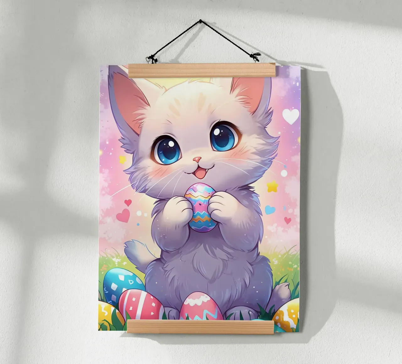 Little Cat Easter Egg poster by LM2Kone