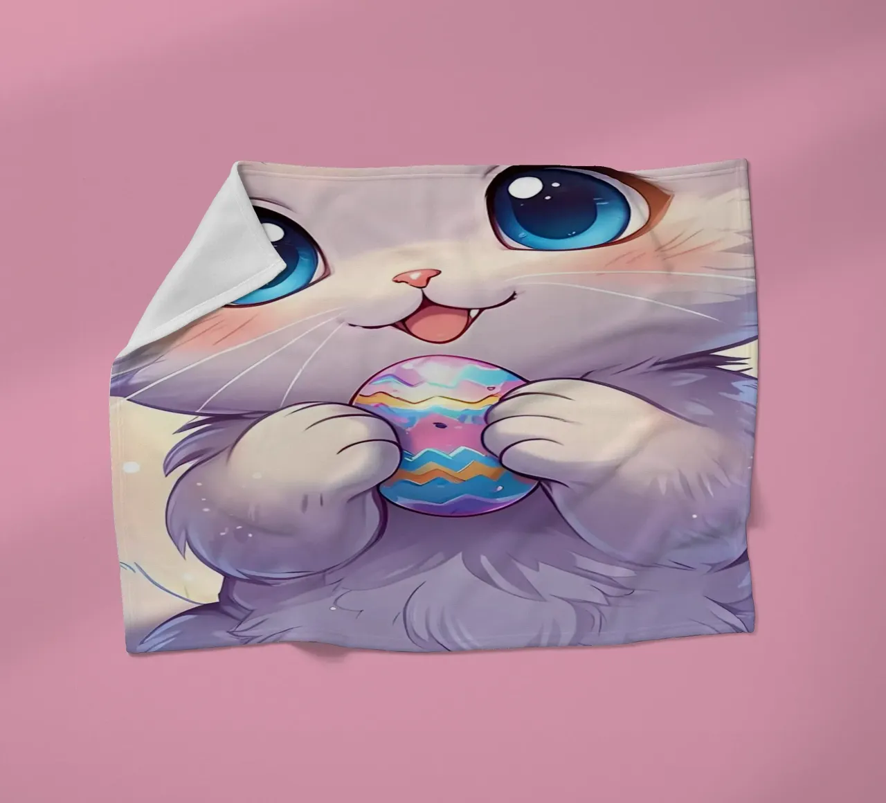 Uovo di Pasqua di un piccolo gatto coperta in pile da LM2KONE