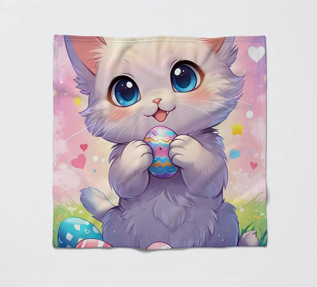 Uovo di Pasqua di un piccolo gatto coperta in pile da LM2KONE