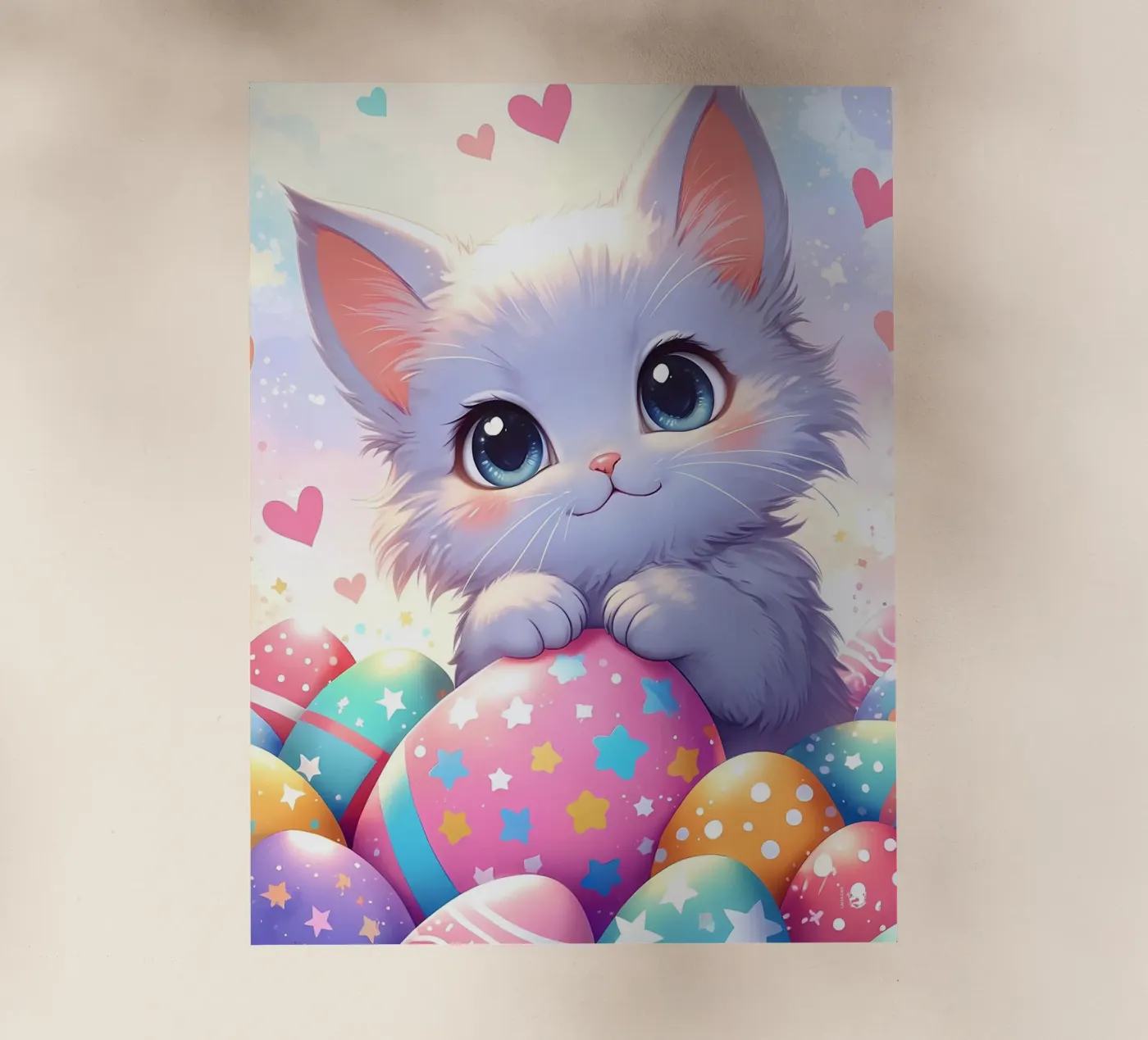 L'amore per le uova di Pasqua dei gatti pellicola backlit da LM2Kone