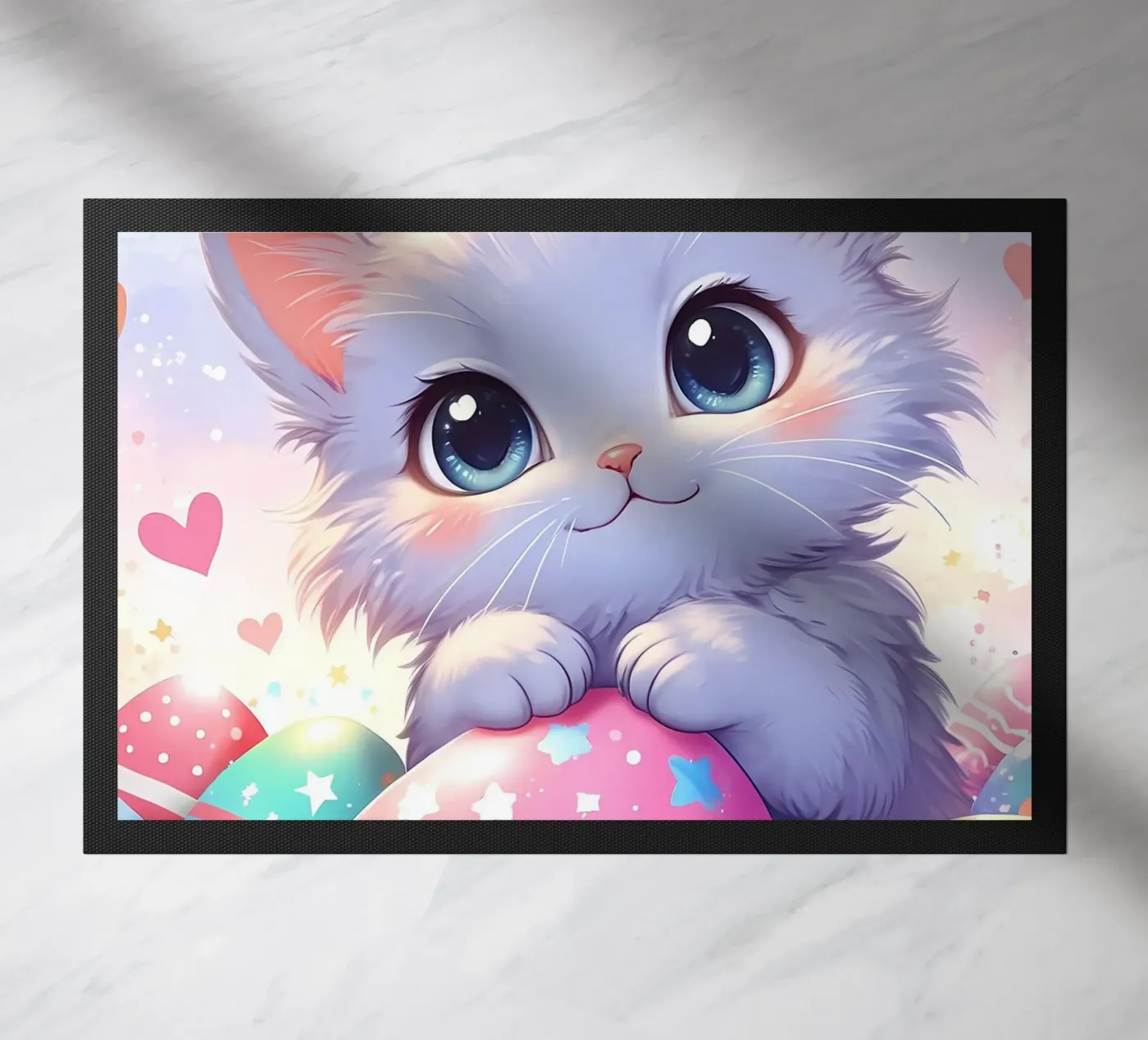 Katten paaseieren liefde deurmat van LM2Kone