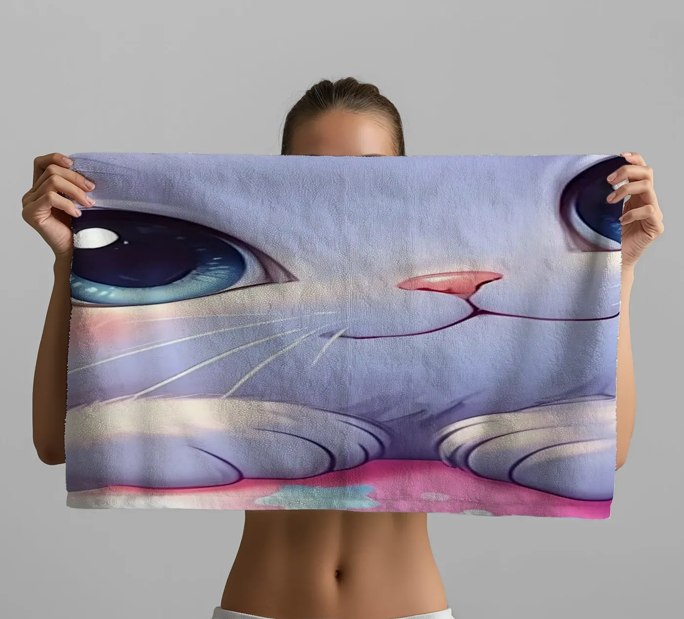 Cat Easter Egg Love towel by LM2Kone