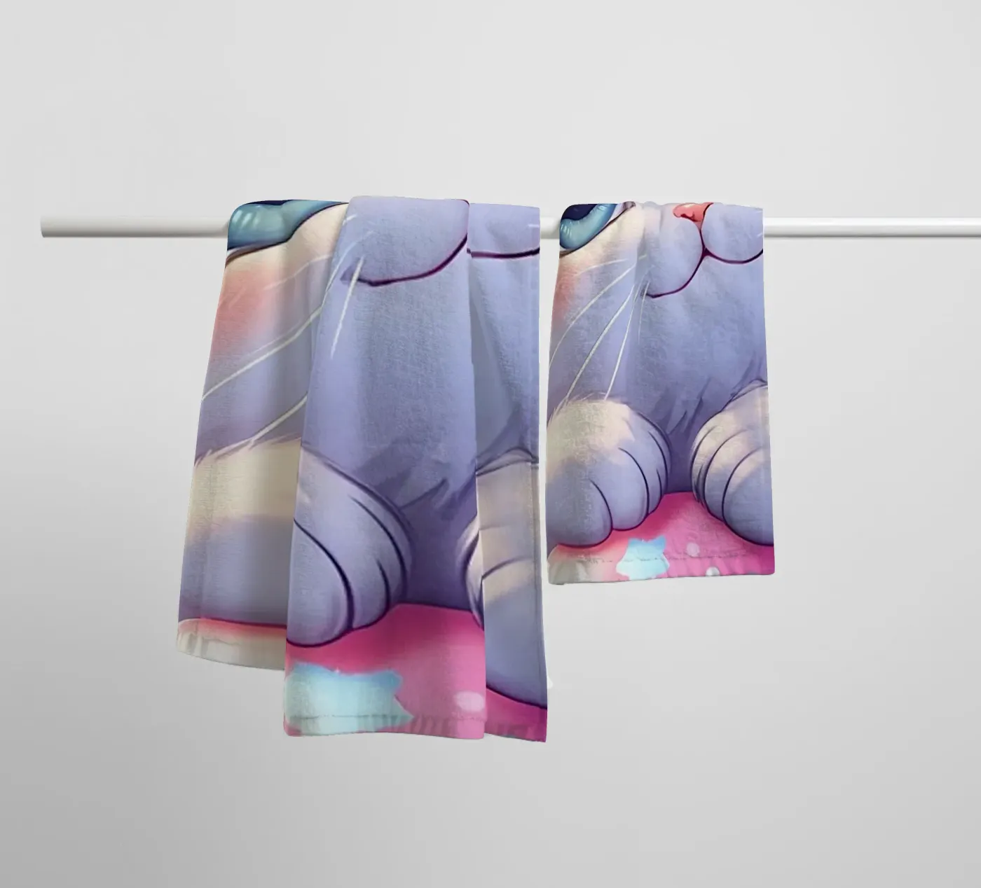 Cat Easter Egg Love towel by LM2Kone