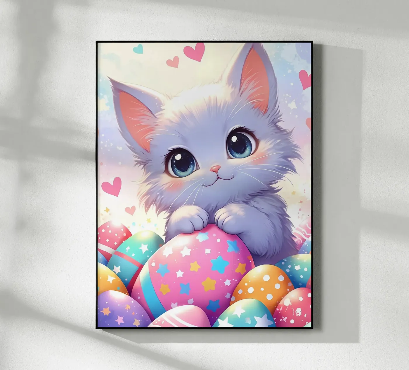 Cat Easter Egg Love acrylic glass by LM2Kone