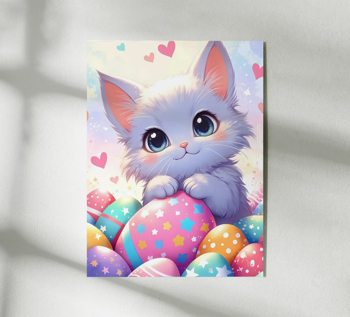Cat Easter Egg Love acrylic glass by LM2Kone