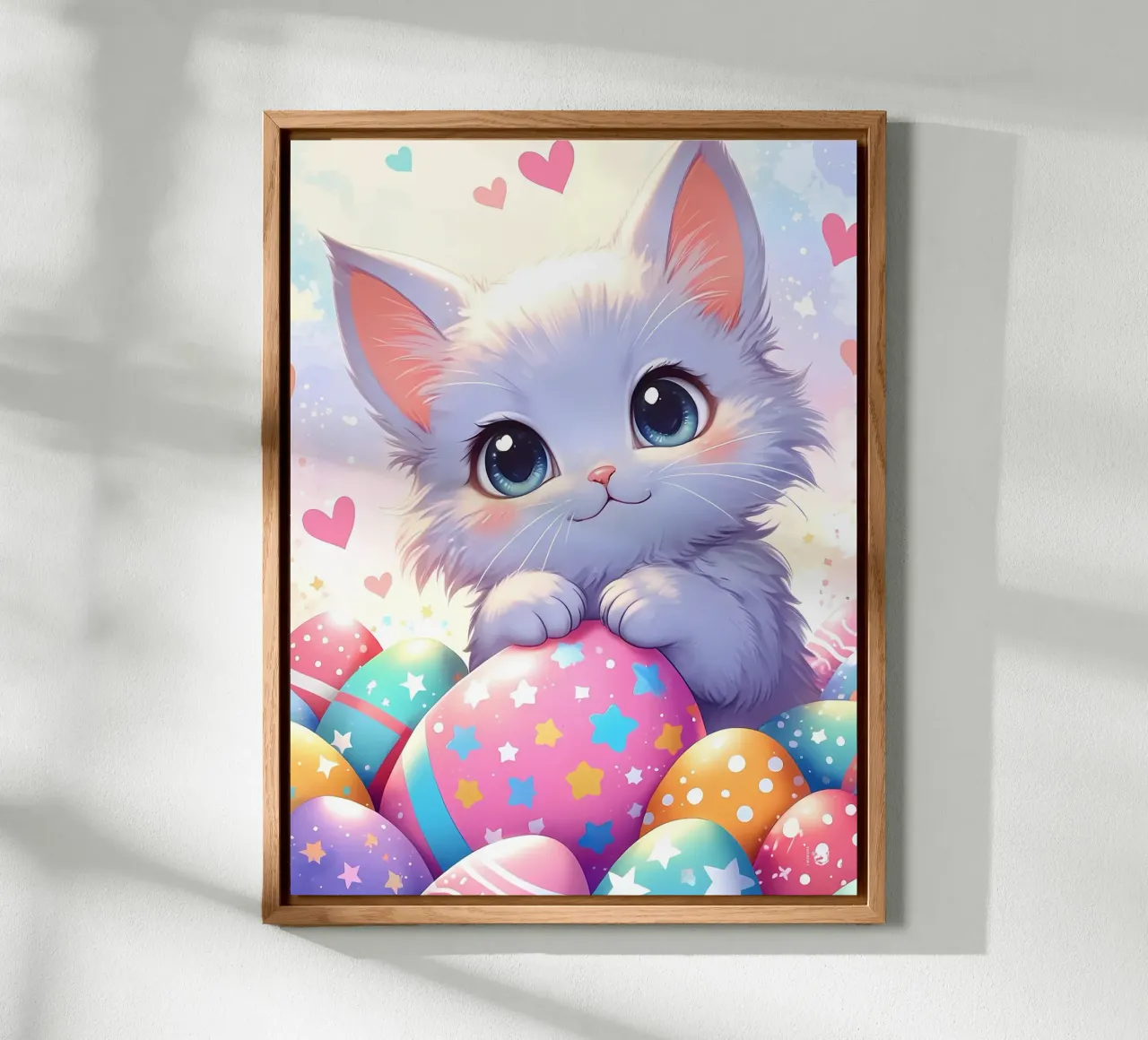 L'amore per le uova di Pasqua dei gatti alluminio dibond da LM2KONE