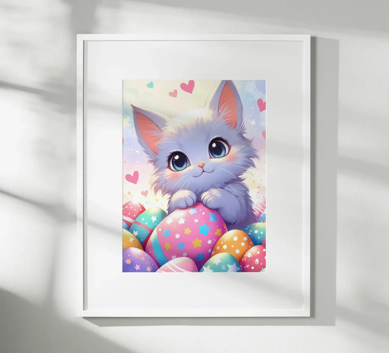 L'amore per le uova di Pasqua dei gatti poster da LM2Kone