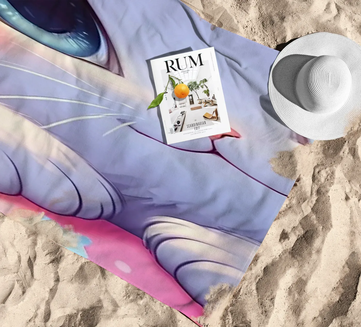 Cat Easter Egg Love telo mare da LM2Kone