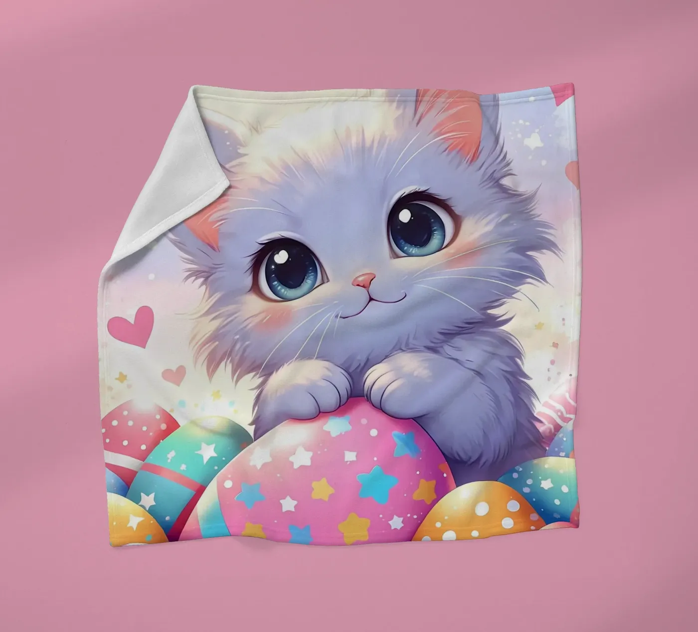 Cat Easter Egg Love Fleecedecke von LM2Kone