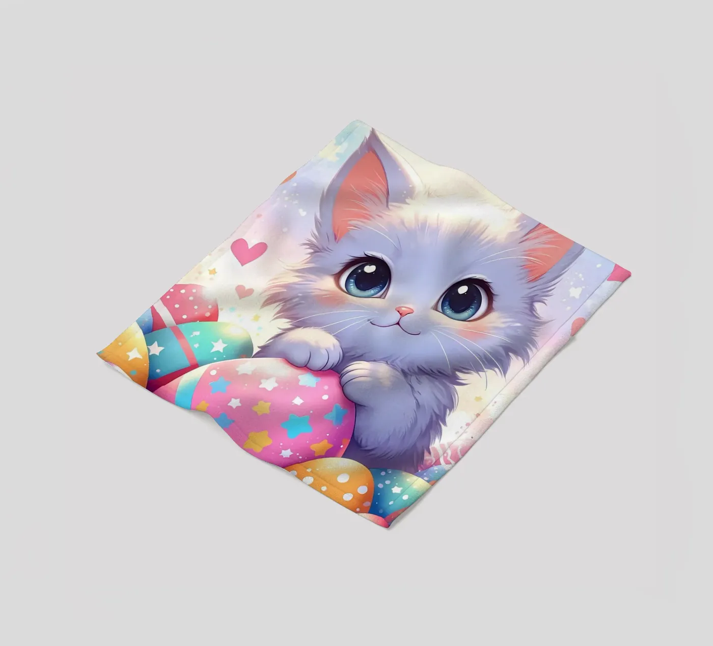 Cat Easter Egg Love Fleecedecke von LM2Kone