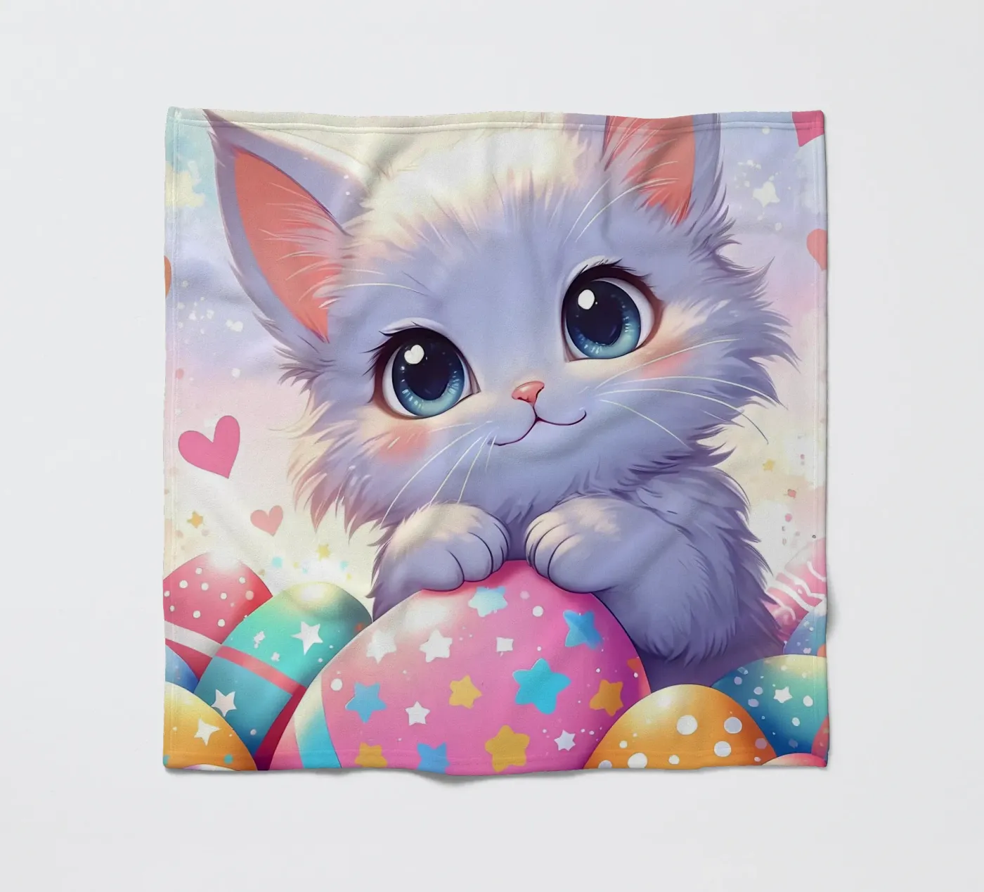 Cat Easter Egg Love Fleecedecke von LM2Kone