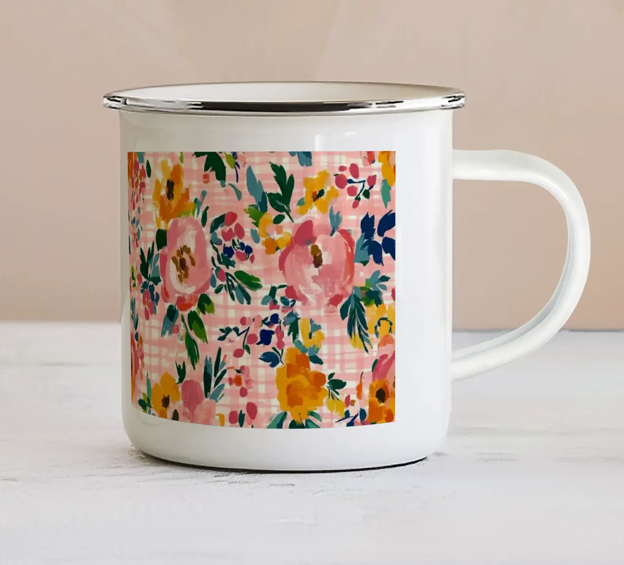 Cute Florals tazza in smalto da Sunflower Soul Studio