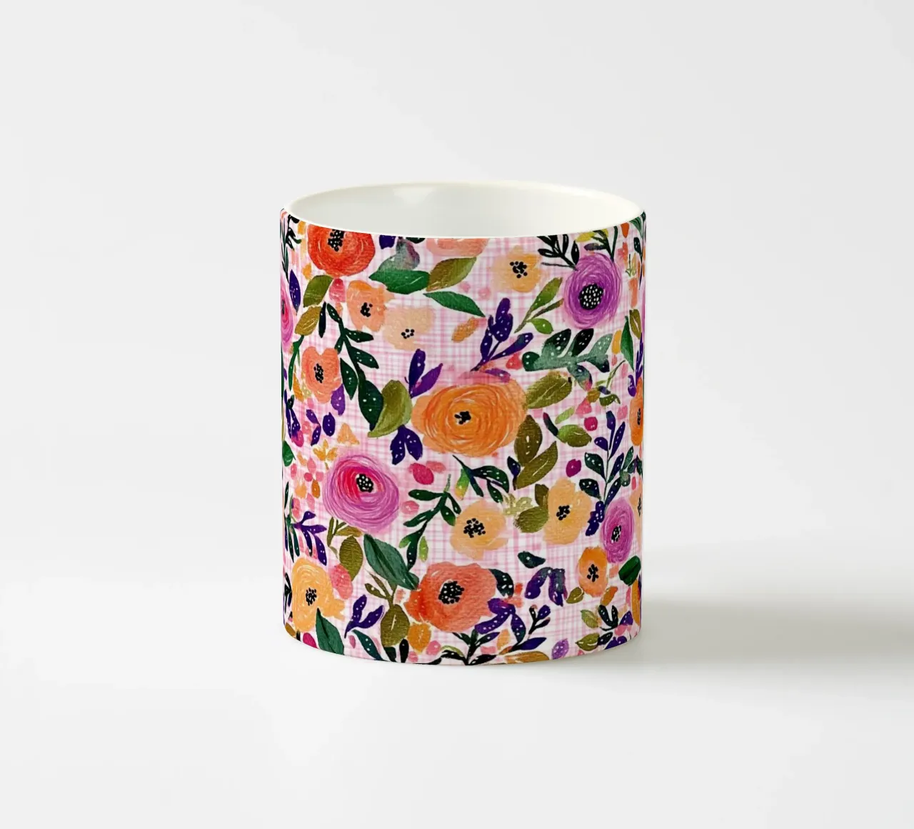 Purple Florals tazza in ceramica da Sunflower Soul Studio
