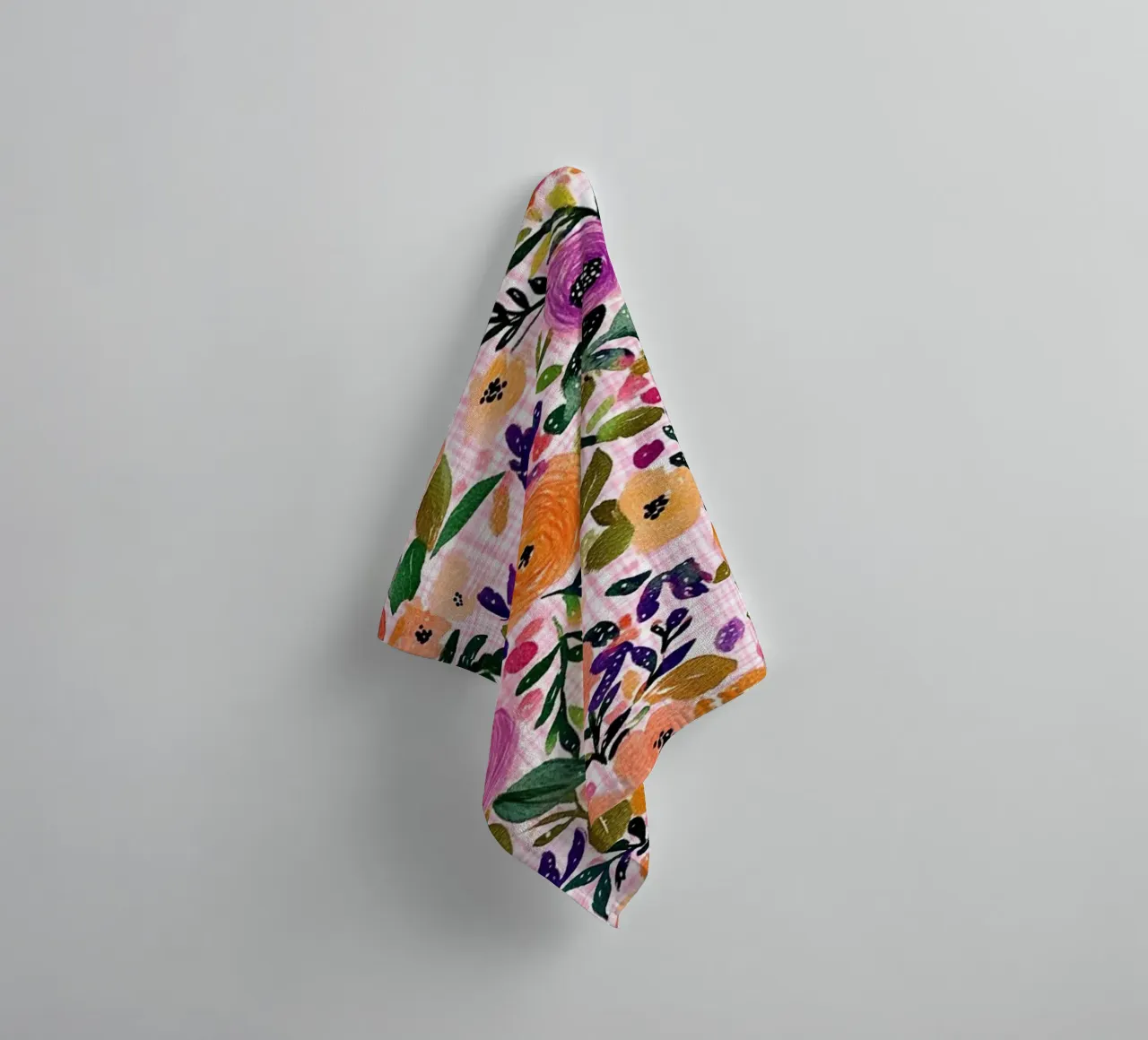 Purple Florals towel by Sunflower Soul Studio