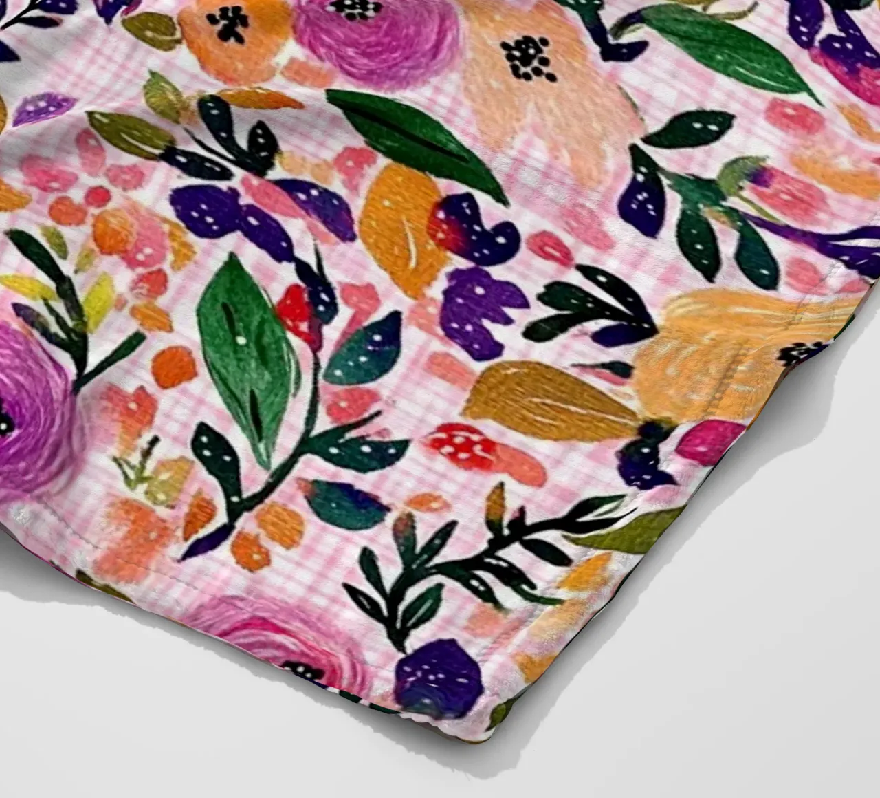 Purple Florals fleece blanket by Sunflower Soul Studio