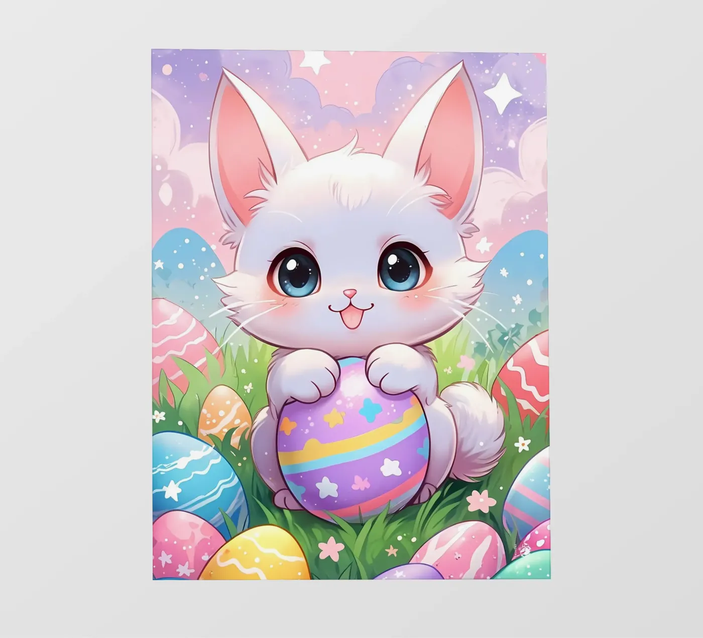 Uovo di Pasqua gatto multicolore pellicola backlit da LM2Kone