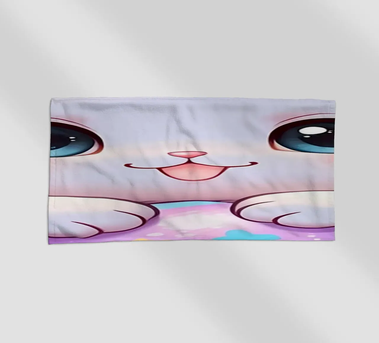 Uovo di Pasqua gatto multicolore telo mare da LM2Kone