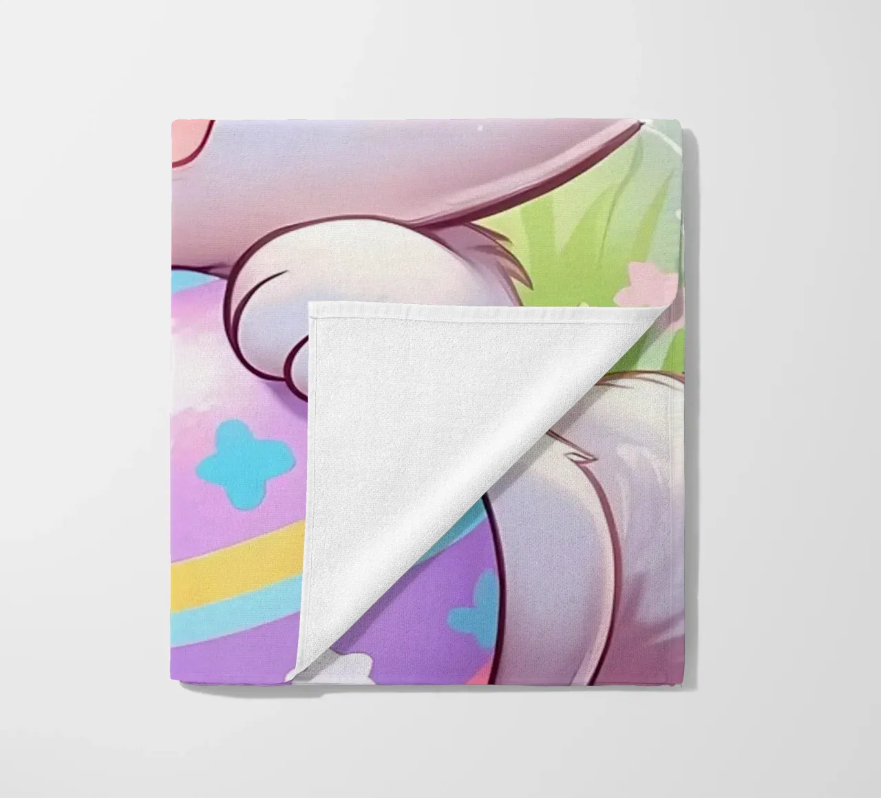 Uovo di Pasqua gatto multicolore telo mare da LM2Kone