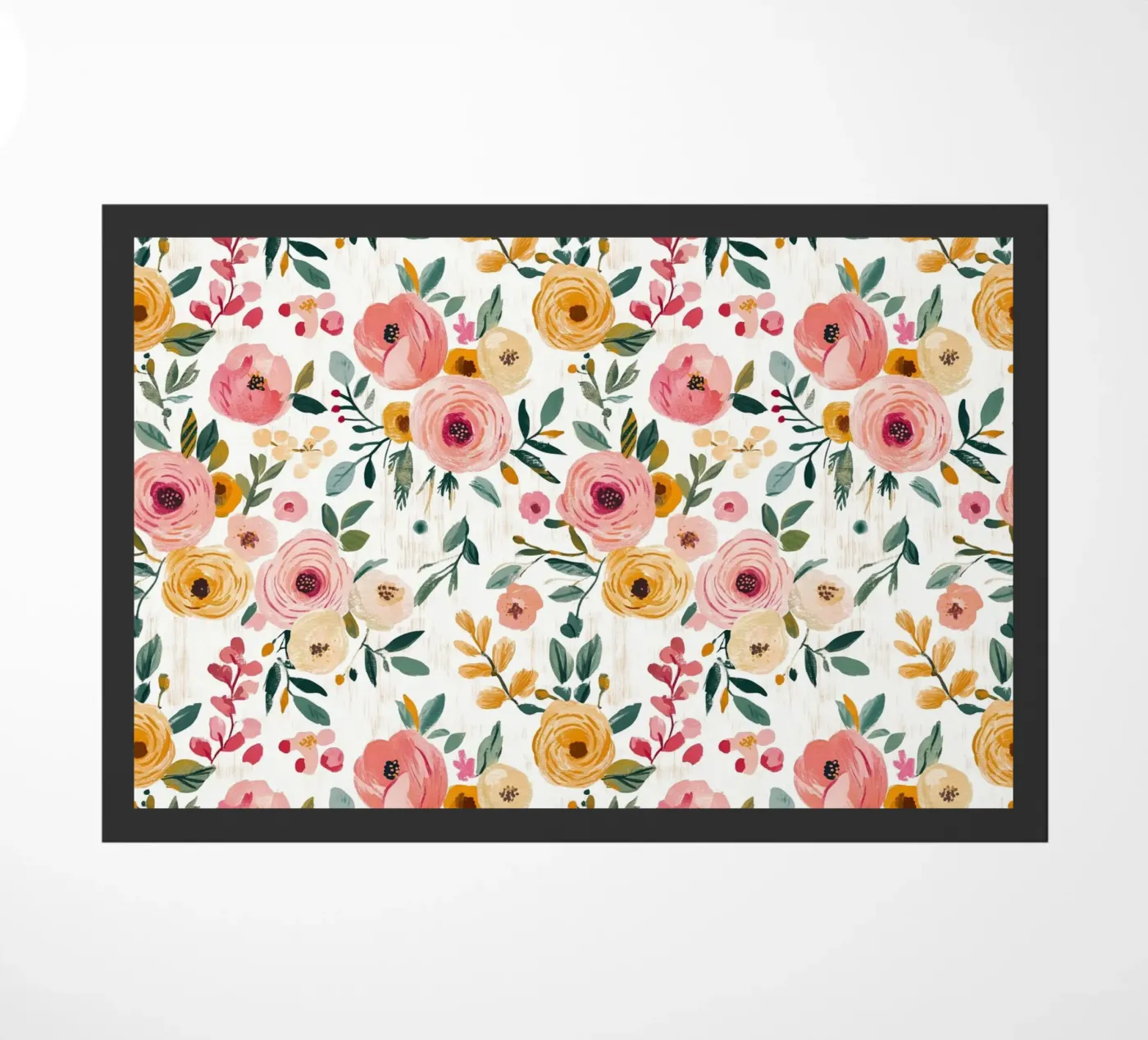 Cute Spring Florals doormat by Sunflower Soul Studio