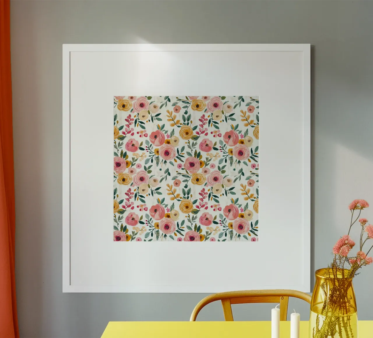Cute Spring Florals poster con telaio in plastica da Sunflower Soul Studio
