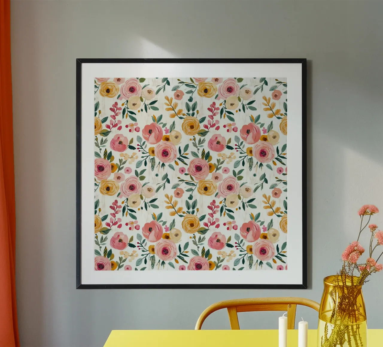 Cute Spring Florals poster con telaio in plastica da Sunflower Soul Studio