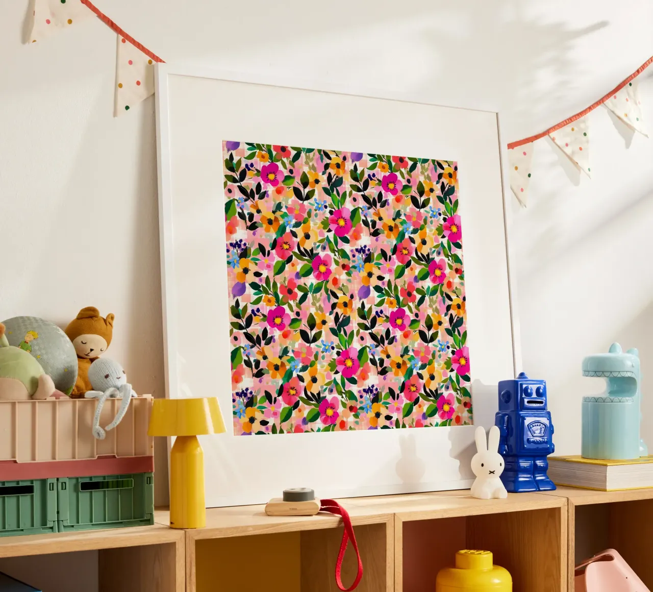 Vivid Florals poster con telaio in plastica da Sunflower Soul Studio
