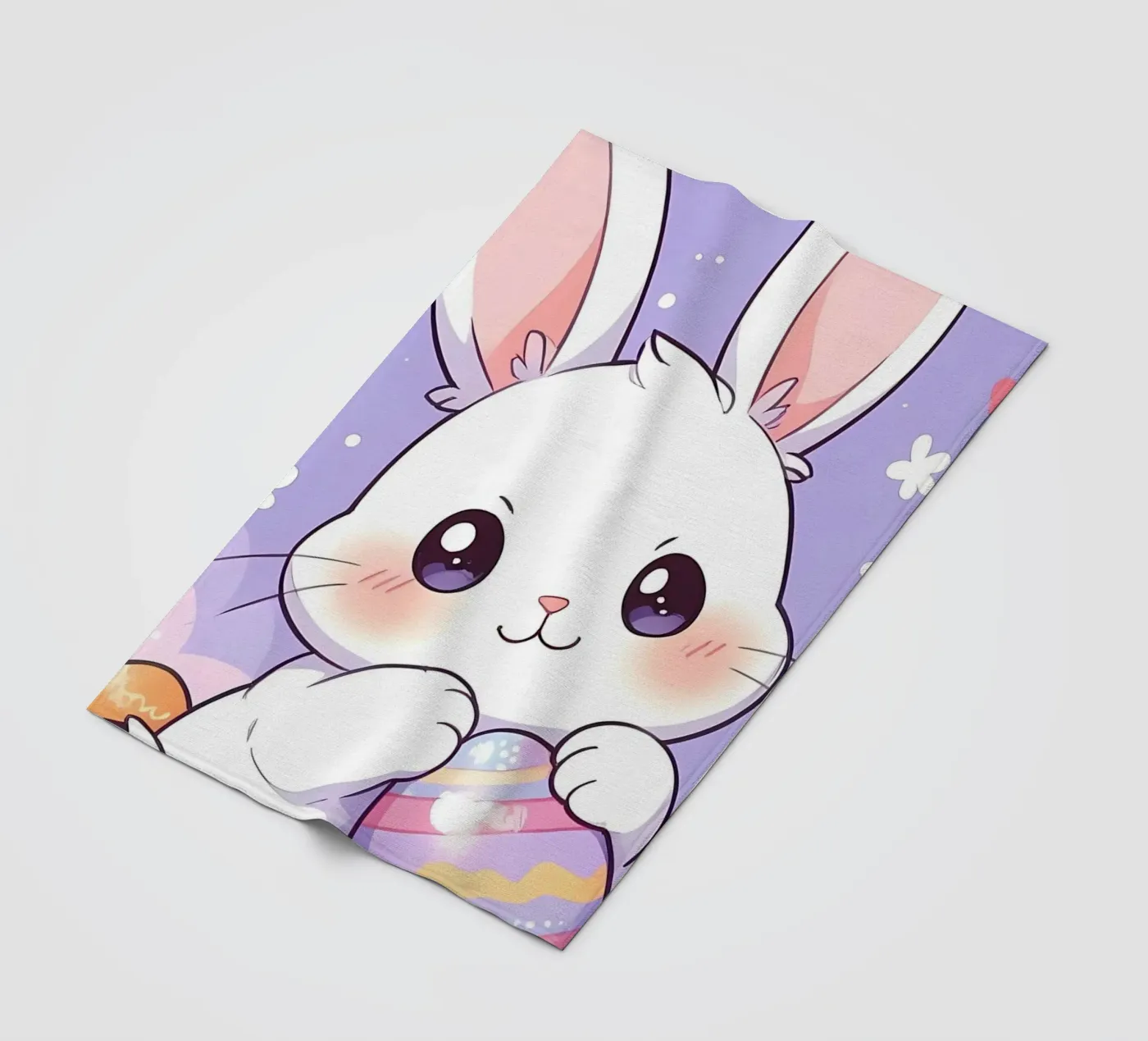 Little Rabbit Easter Egg fleecedeken van LM2Kone