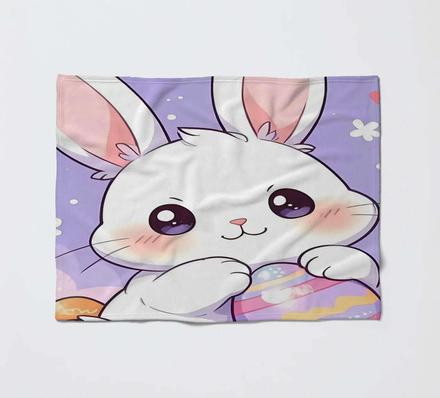 Little Rabbit Easter Egg fleecedeken van LM2Kone