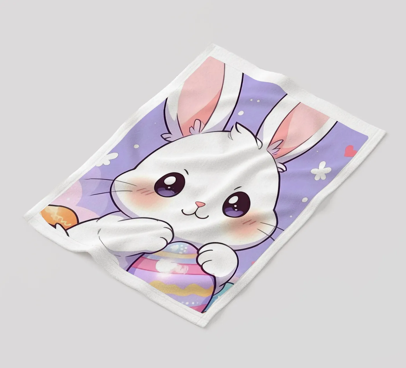 Little Rabbit Easter Egg fleecedeken van LM2Kone