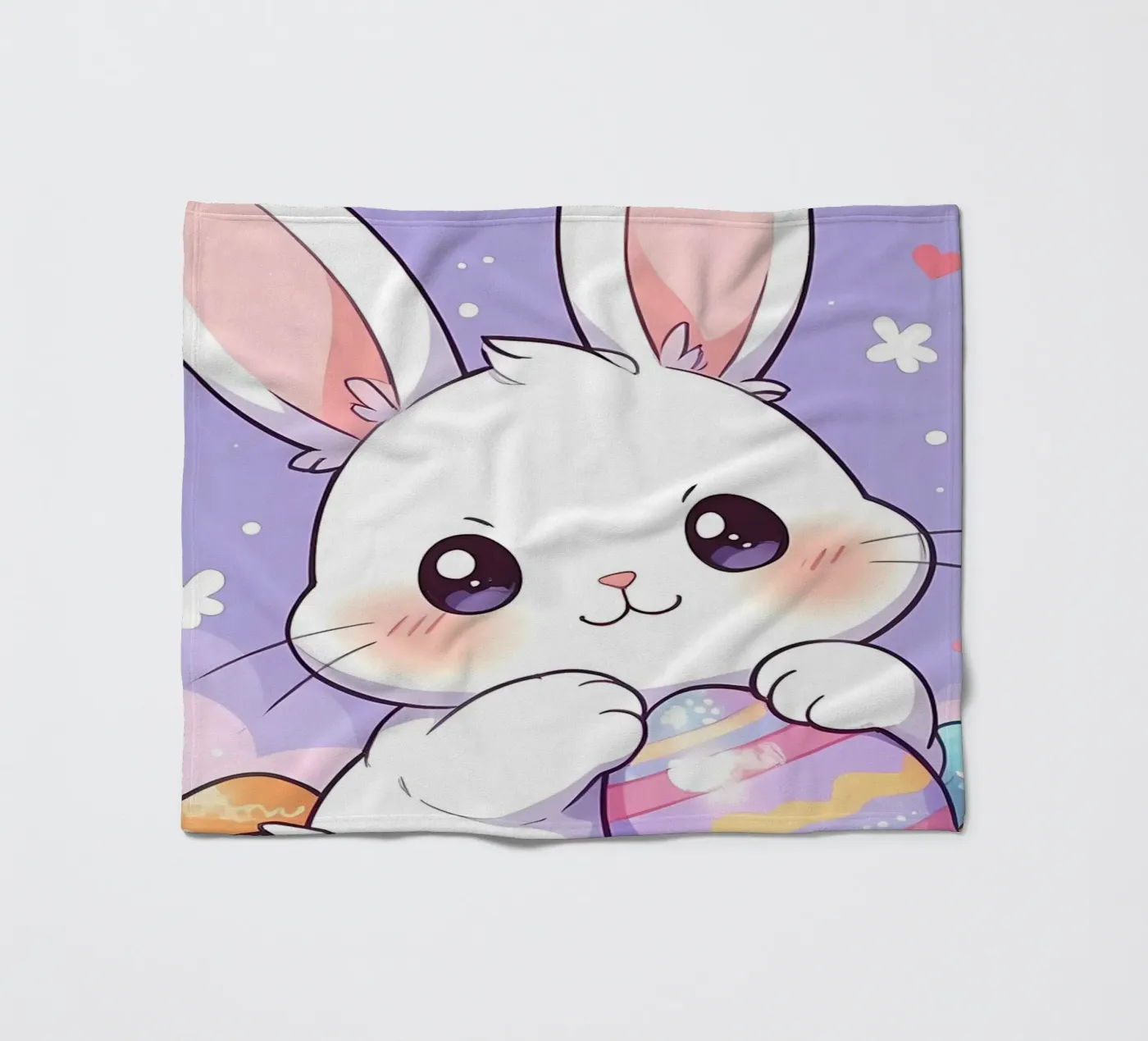 Little Rabbit Easter Egg fleecedeken van LM2Kone