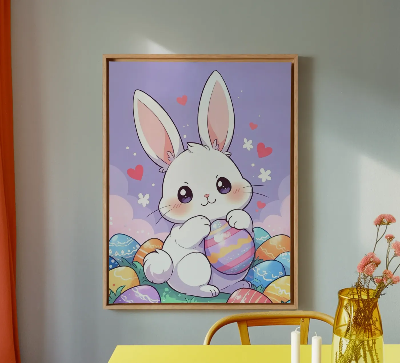 Uovo di Pasqua del Coniglietto tela da LM2Kone