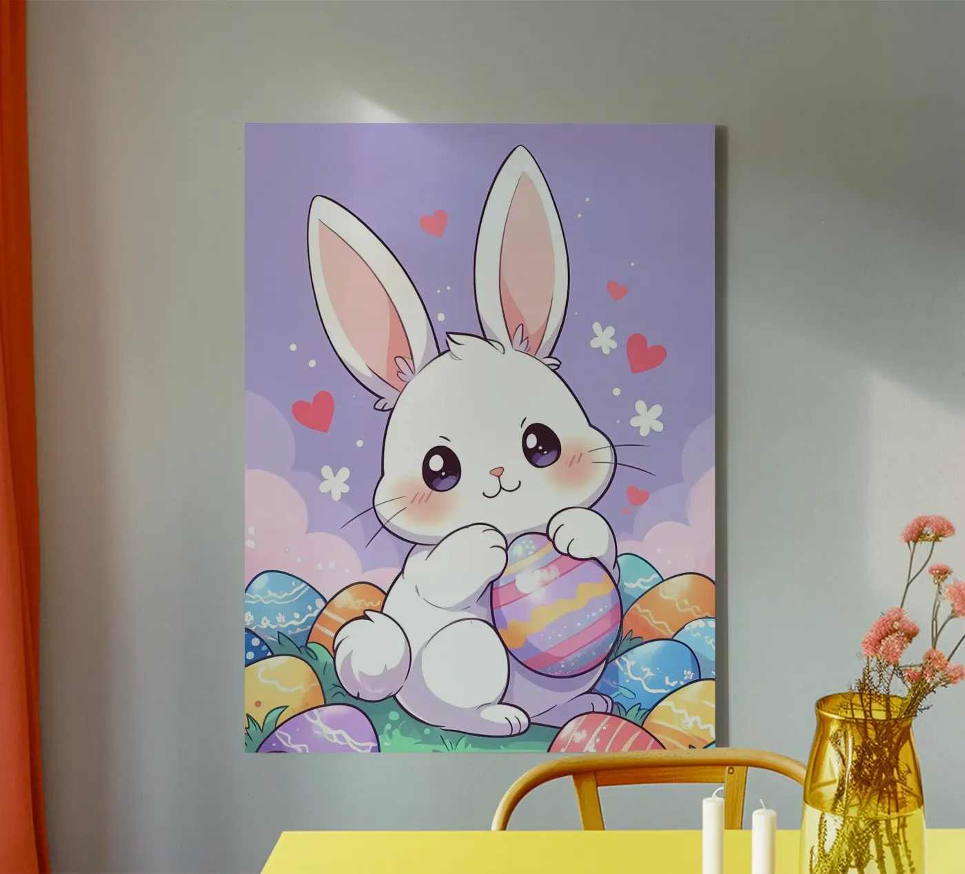 Uovo di Pasqua del Coniglietto tela da LM2Kone