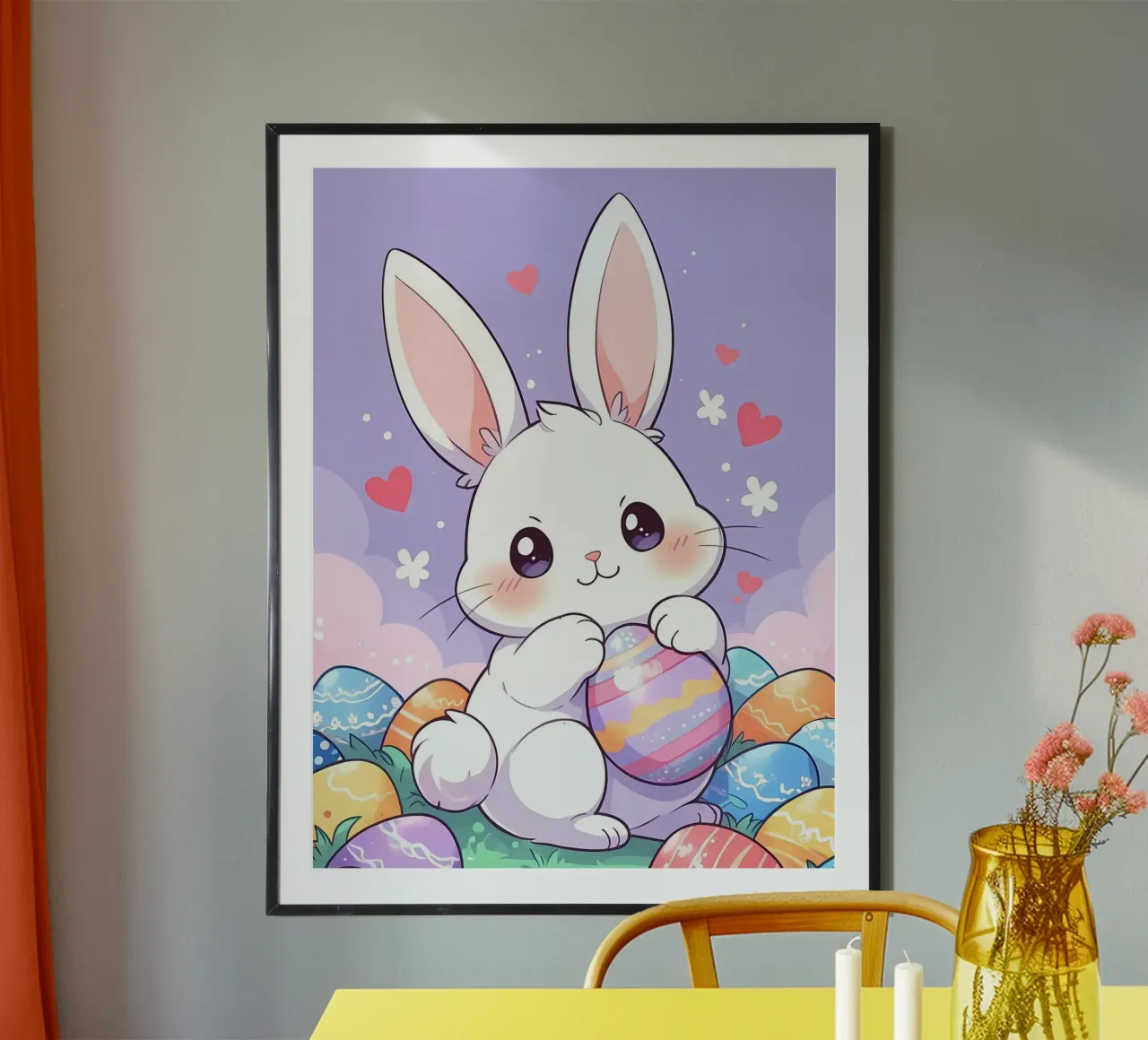 Little Rabbit Easter Egg poster by LM2Kone