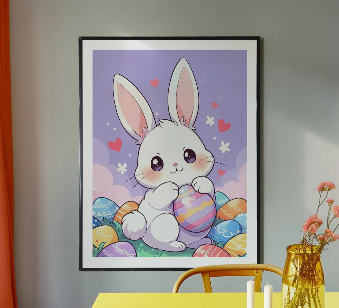 Little Rabbit Easter Egg poster by LM2Kone