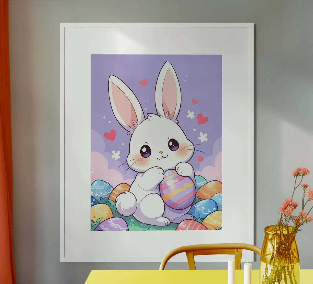 Kleiner Hase Osterei Poster von LM2Kone