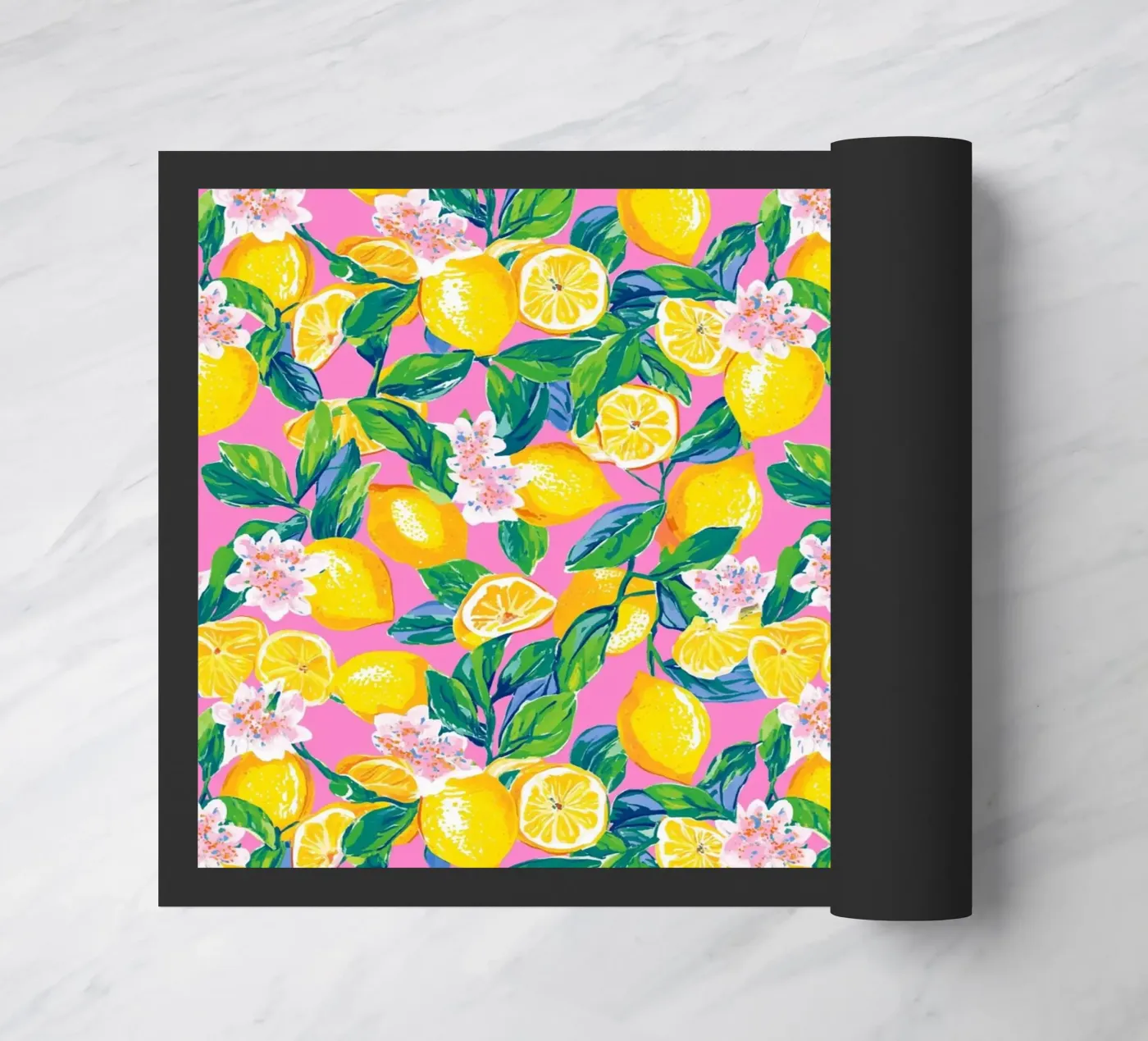 Vivid Lemons doormat by Sunflower Soul Studio