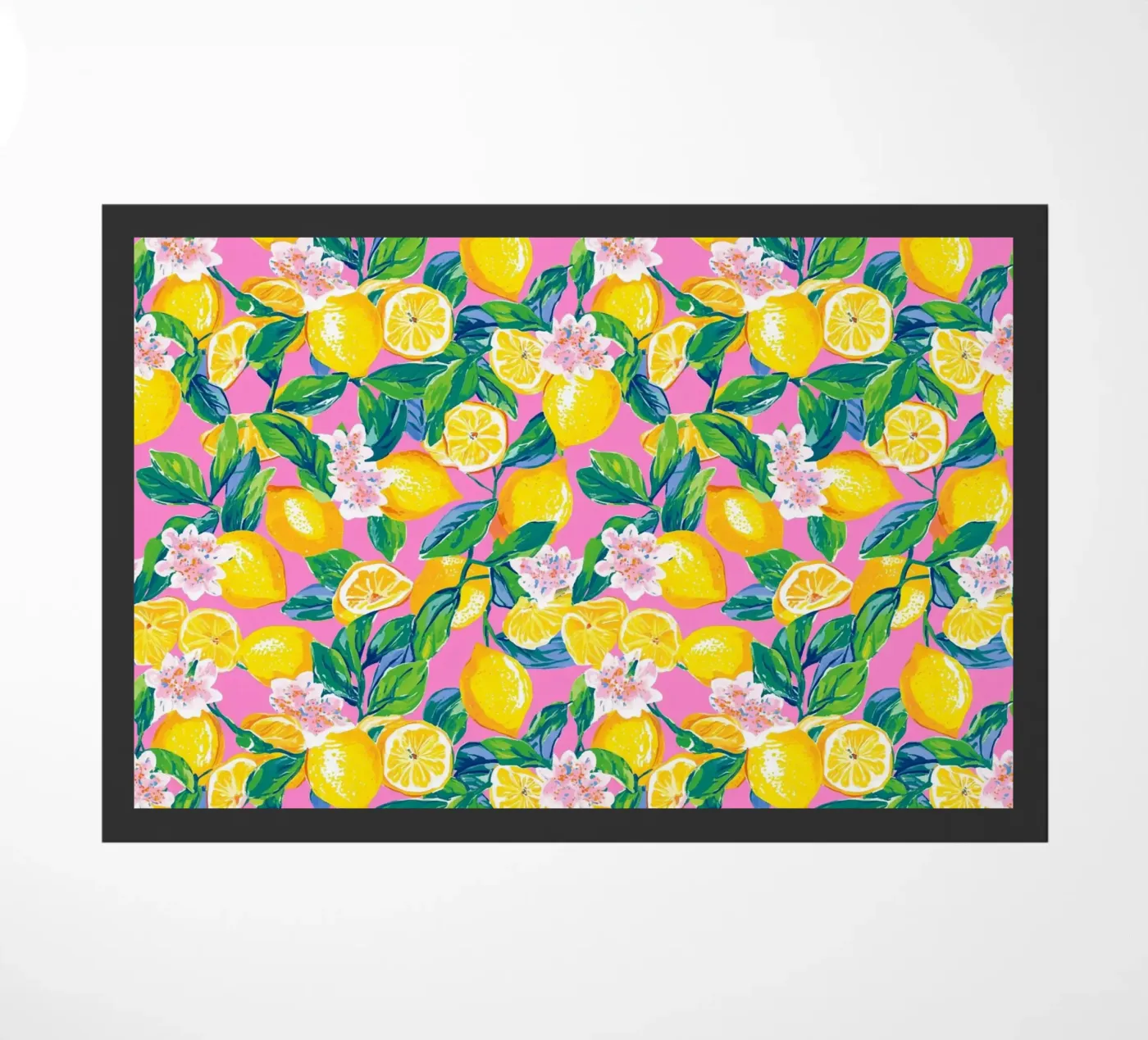 Vivid Lemons doormat by Sunflower Soul Studio