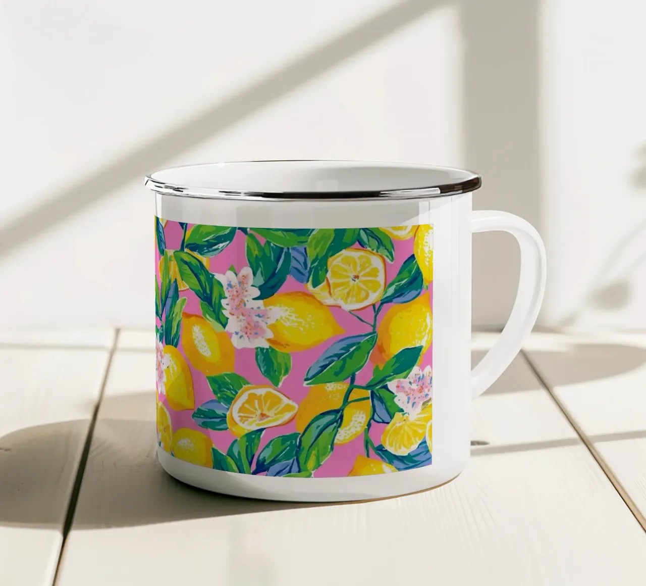Vivid Lemons tazza in smalto da Sunflower Soul Studio