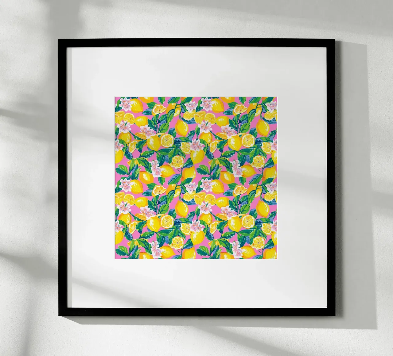 Vivid Lemons poster con telaio in legno da Sunflower Soul Studio