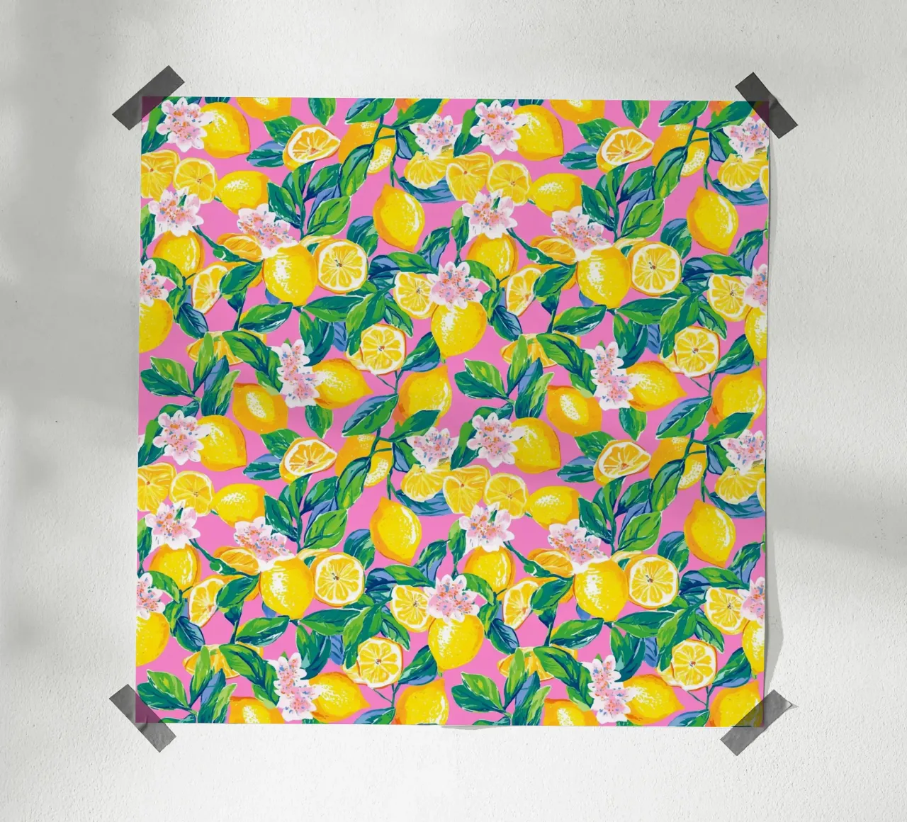 Vivid Lemons poster con telaio in legno da Sunflower Soul Studio