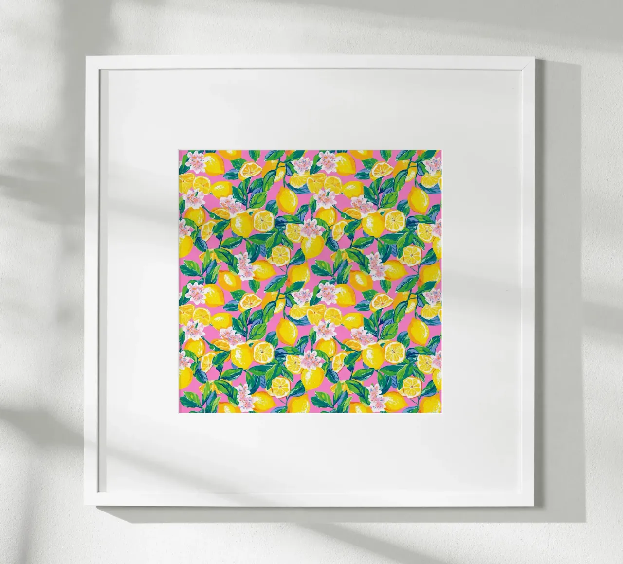 Vivid Lemons poster con telaio in legno da Sunflower Soul Studio