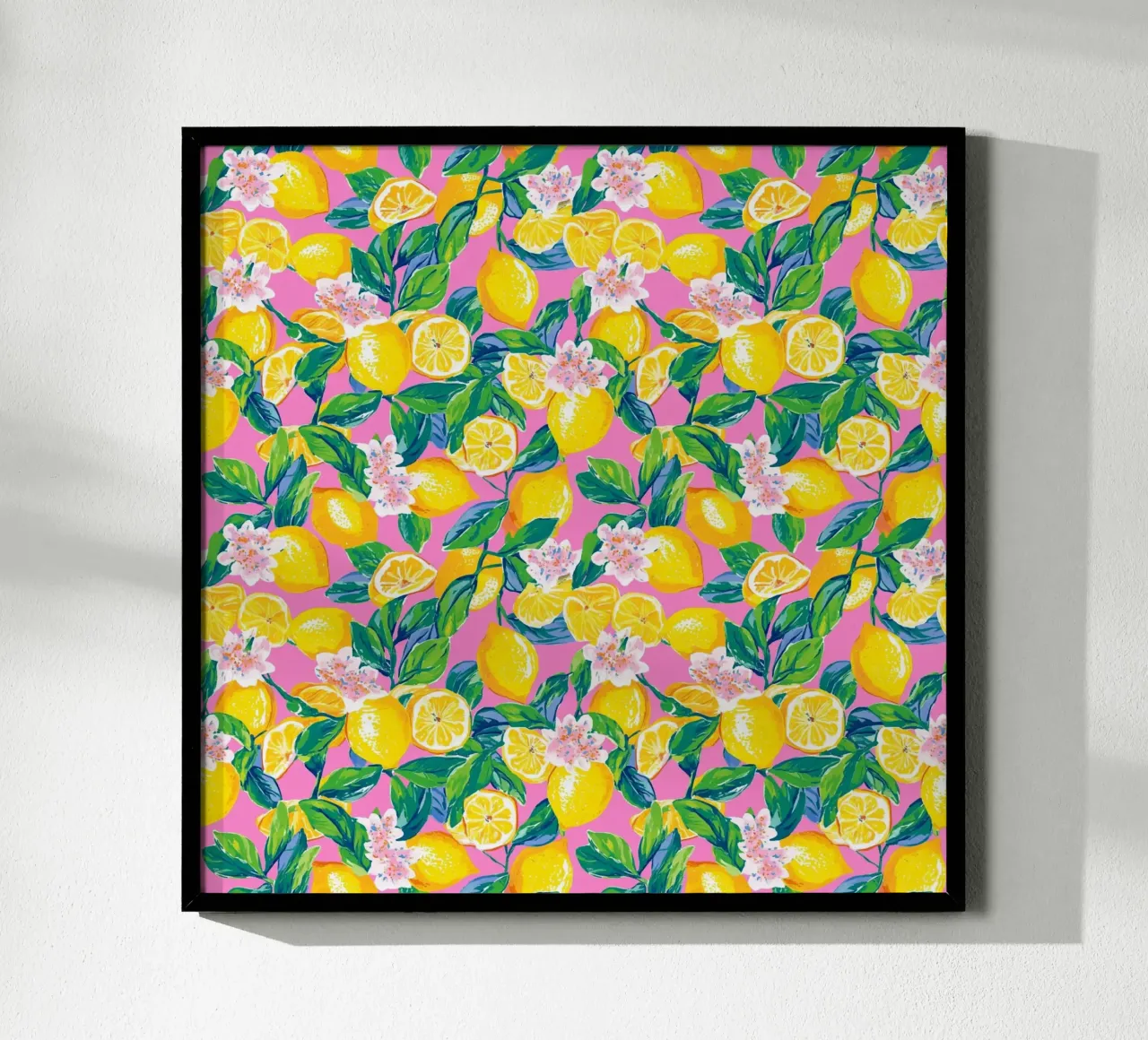 Vivid Lemons poster con telaio in legno da Sunflower Soul Studio