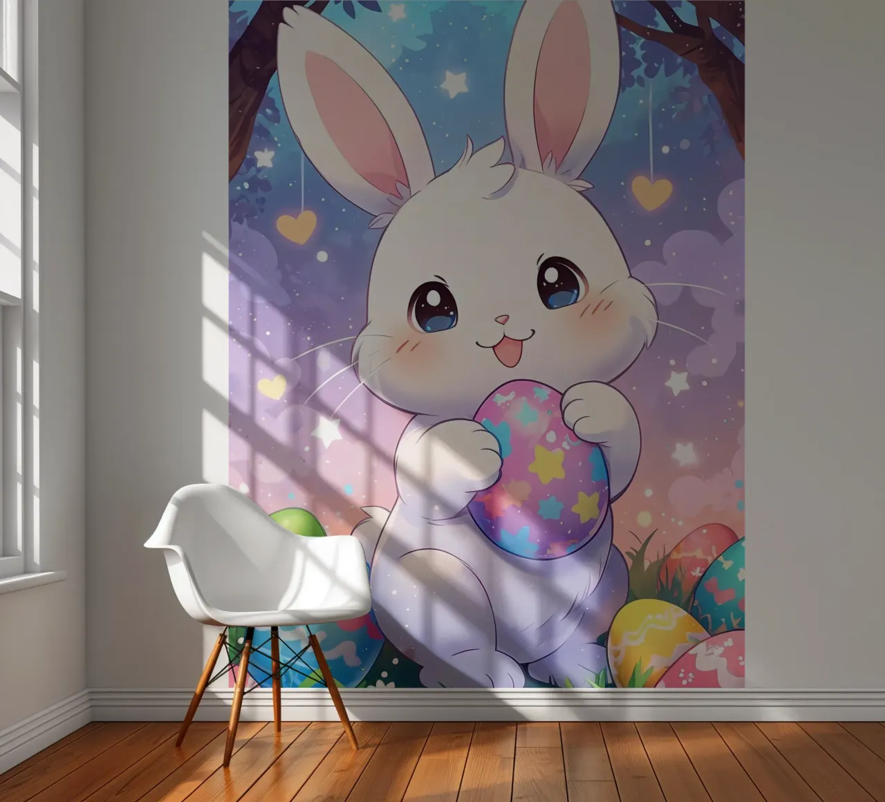 Cute Fantasy Rabbit Easter egg photo wallpaper by LM2KONE