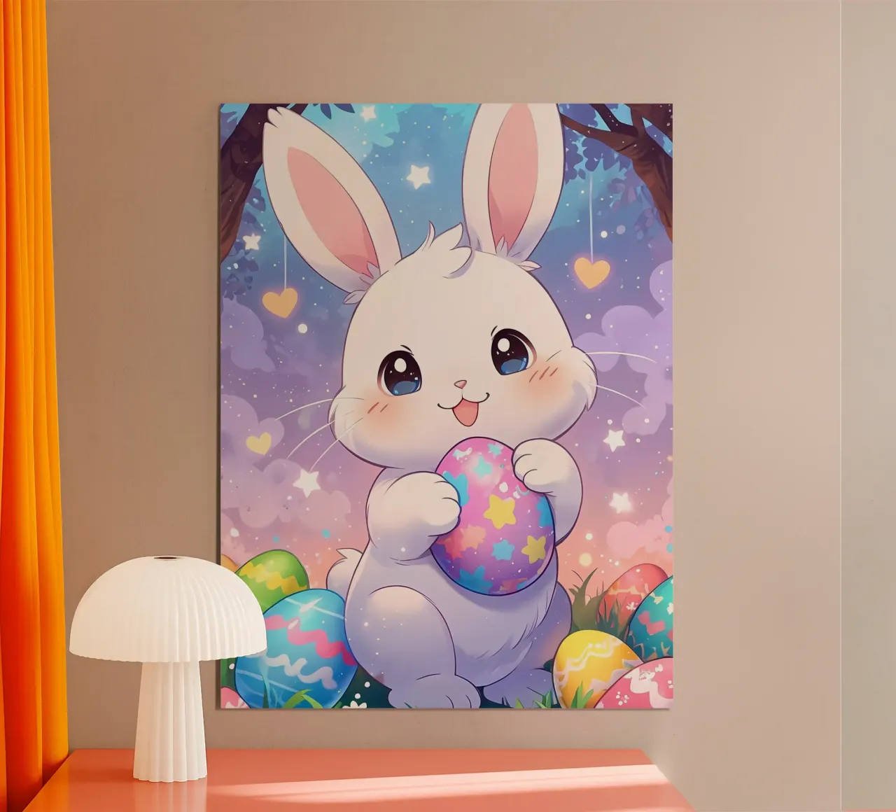 Simpatico uovo di Pasqua Fantasy Rabbit carta hahnemühle da LM2KONE