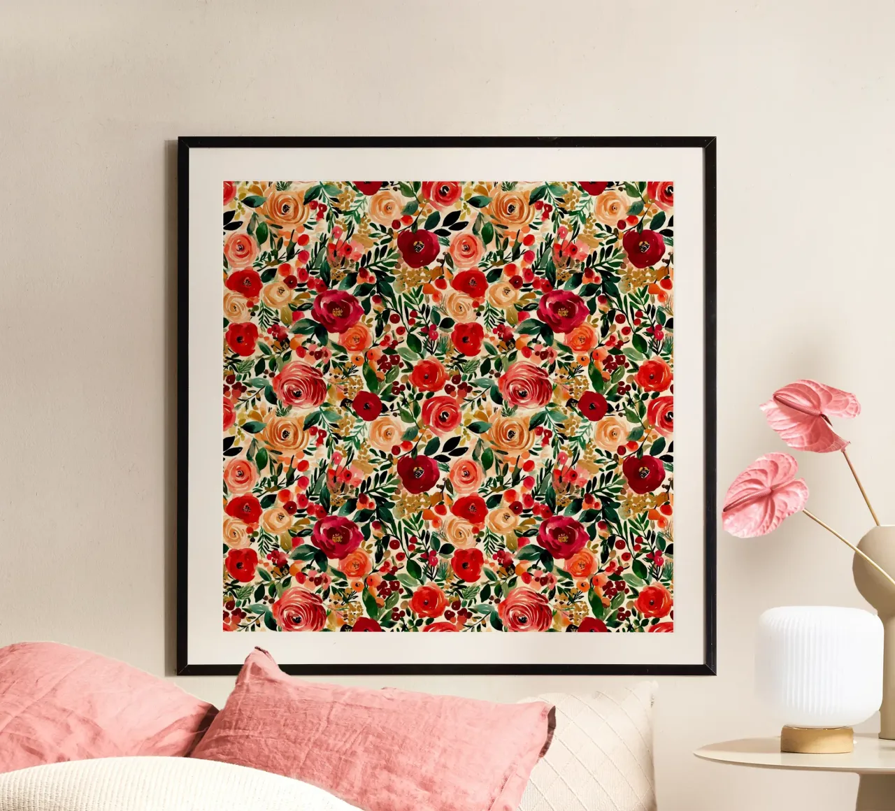 Romantic Florals poster da Sunflower Soul Studio