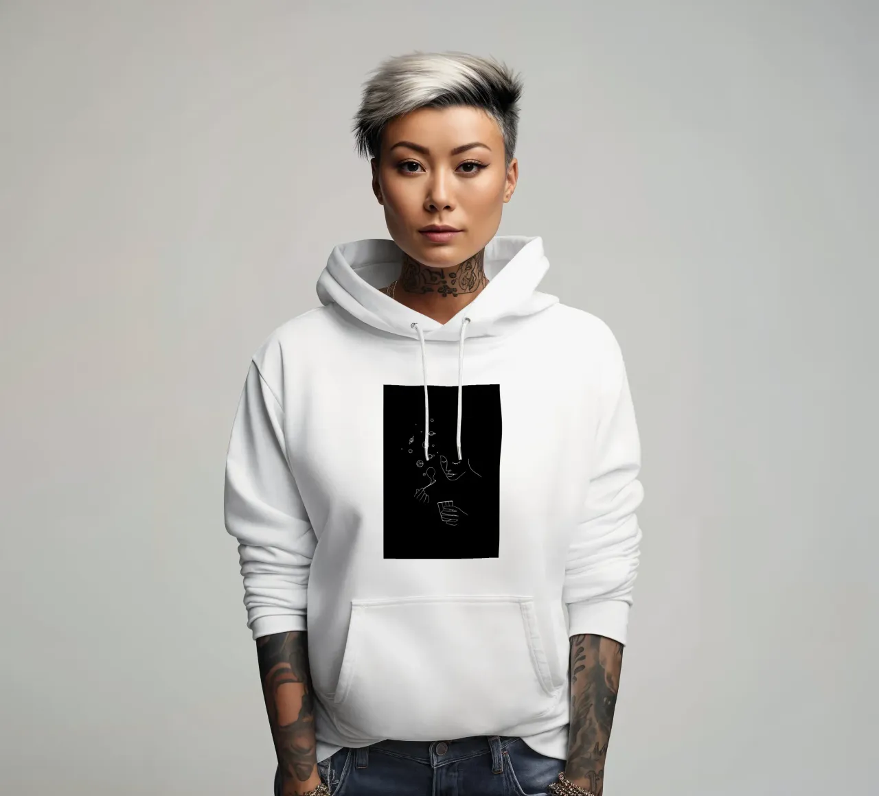 Playing With Bubbles felpa con cappuccio da Ninhol