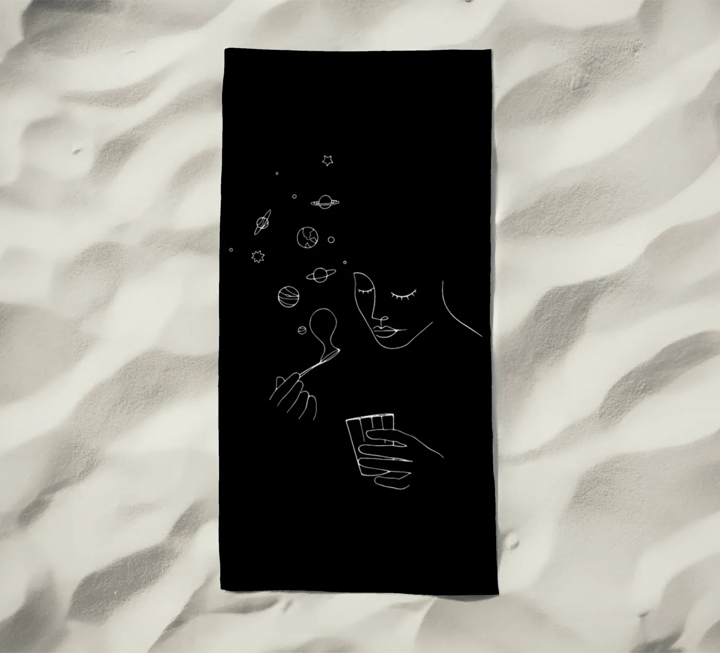 Playing With Bubbles beach towel by Ninhol