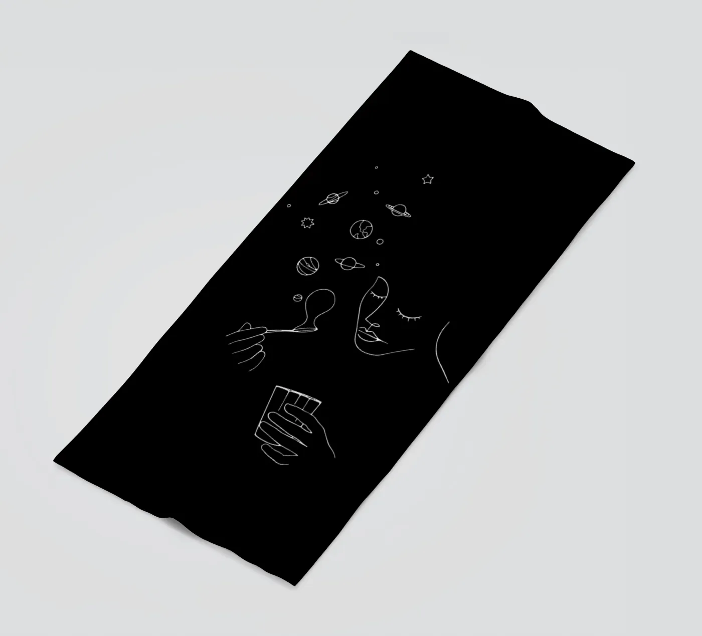 Playing With Bubbles beach towel by Ninhol