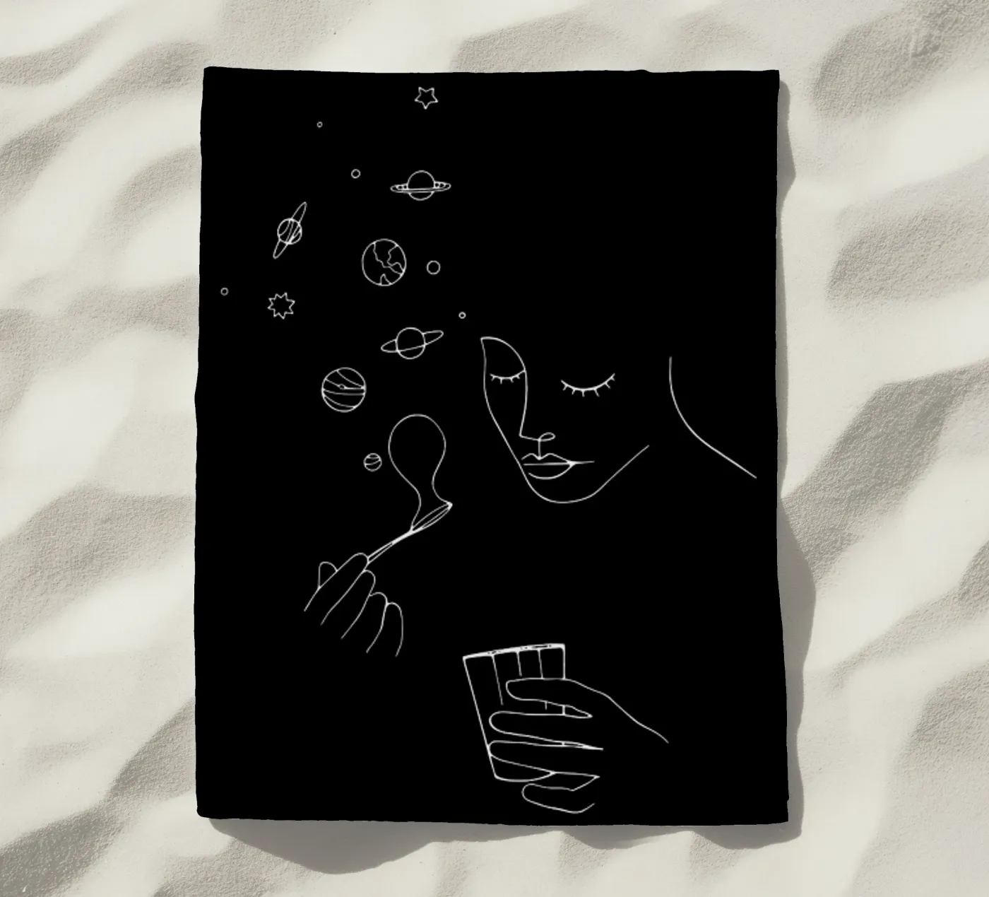 Playing With Bubbles beach towel by Ninhol